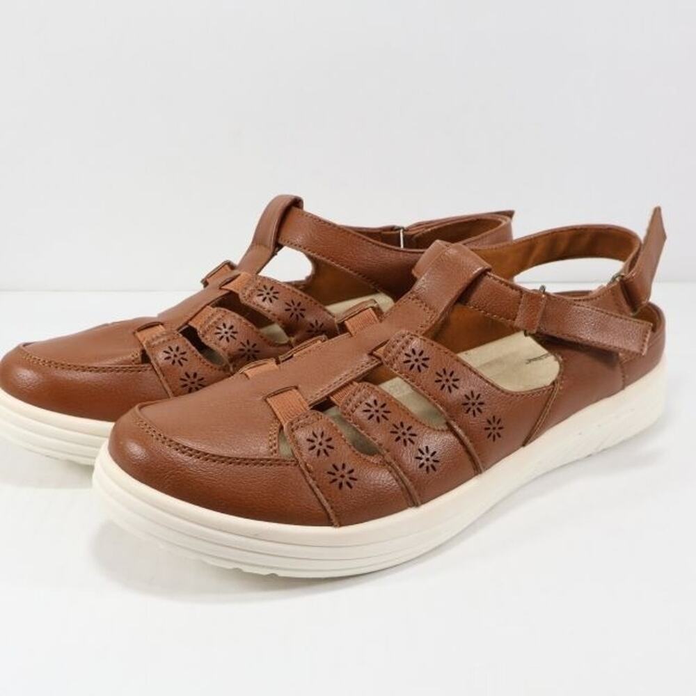 Easy Street Shoes Comfort Wave Womens 10 M Brown Rozene Mary Jane